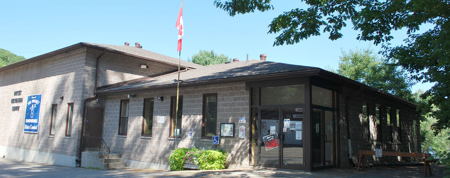 Image shows the exterior of the Dorset Recreation Centre.