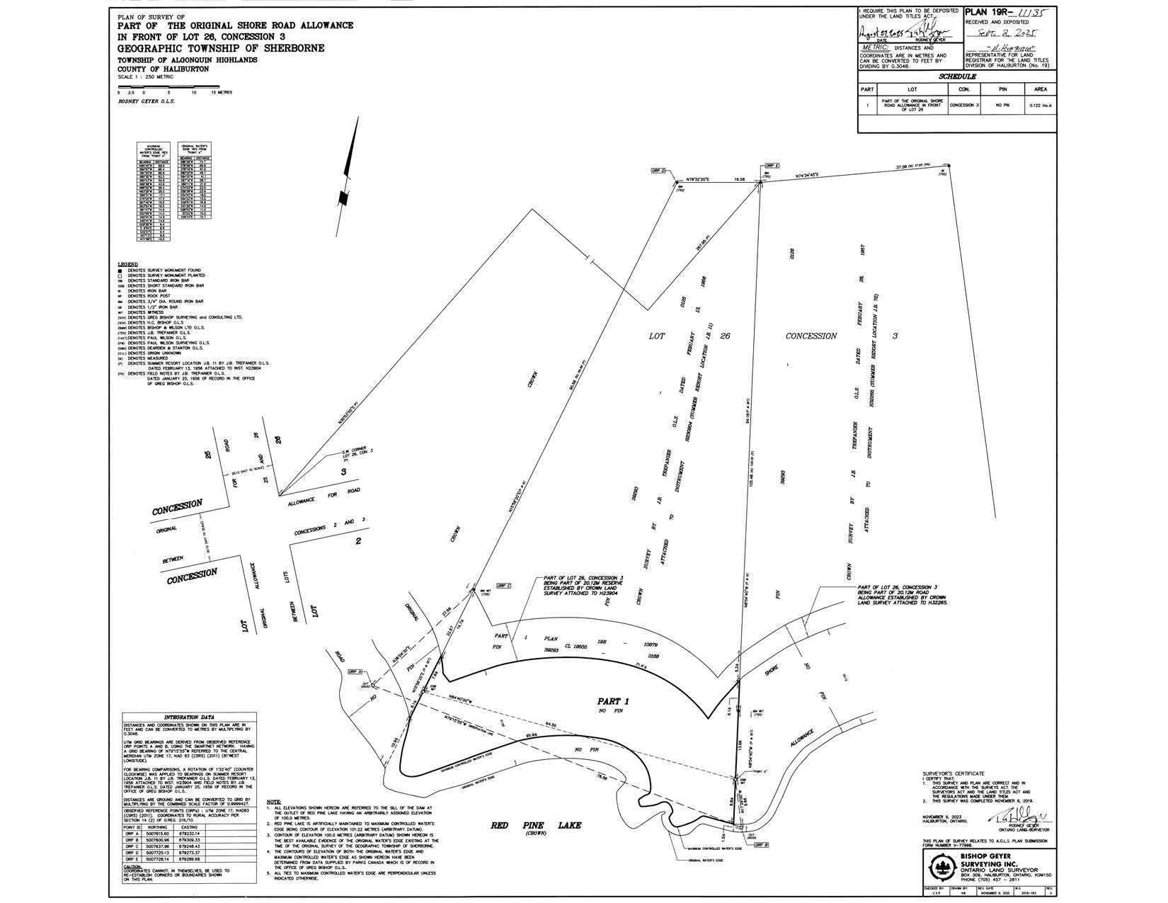 Image shows planning map of waterfront property.