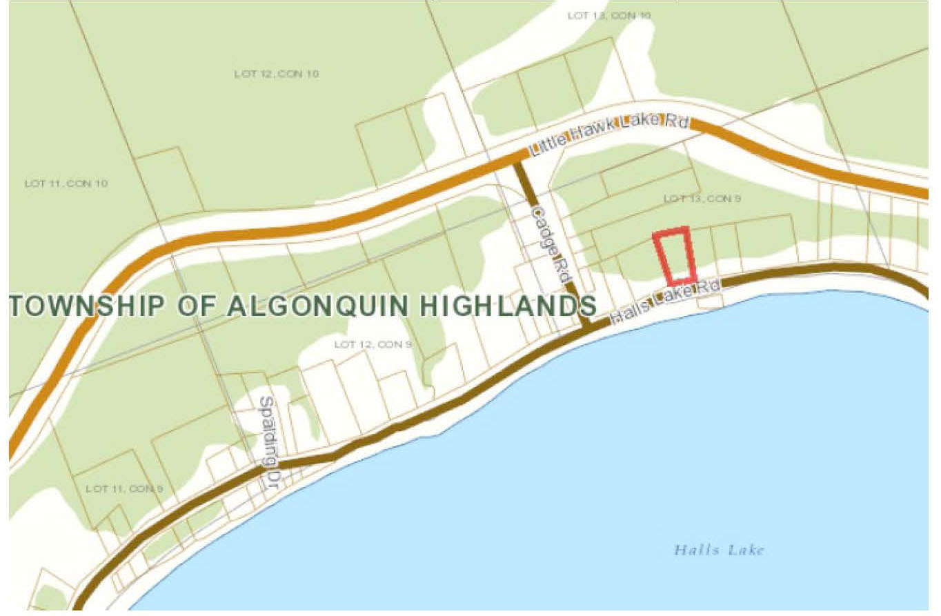 Image shows planning map of waterfront property.