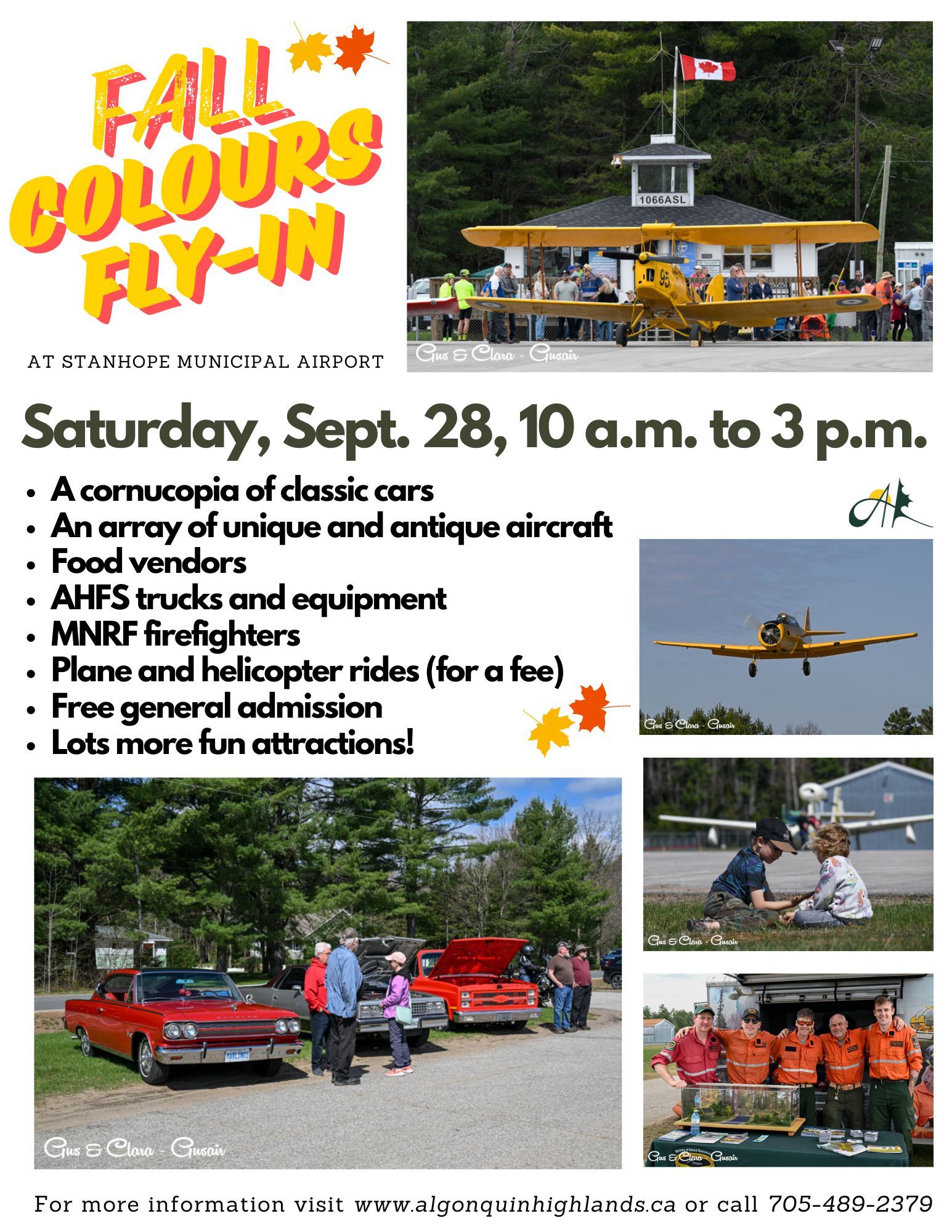 Image shows poster for Fall Colours Fly-In.