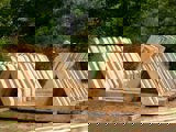 Image shows parts of the frame for the new log chute. 