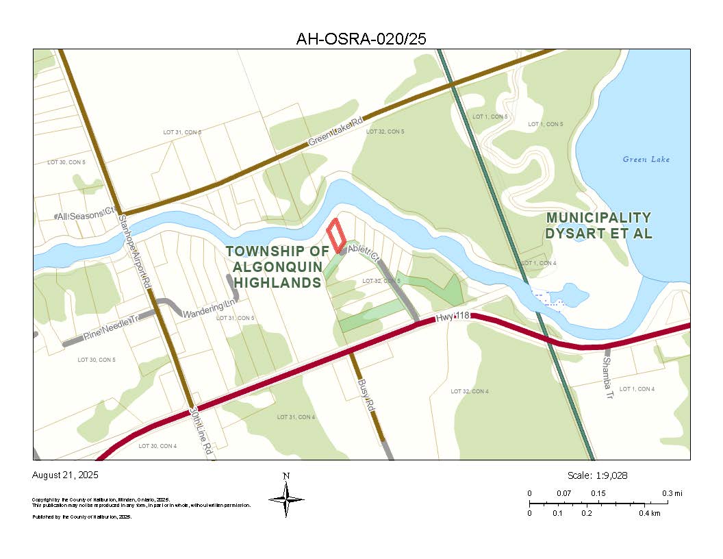 Image shows planning map of waterfront property.