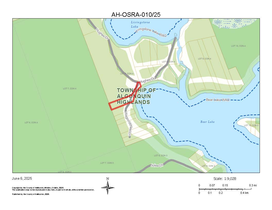 Image shows planning map of a waterfront property.