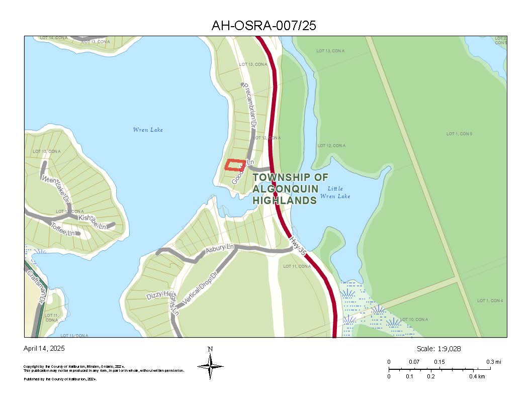 Image shows a planning map of waterfront property.