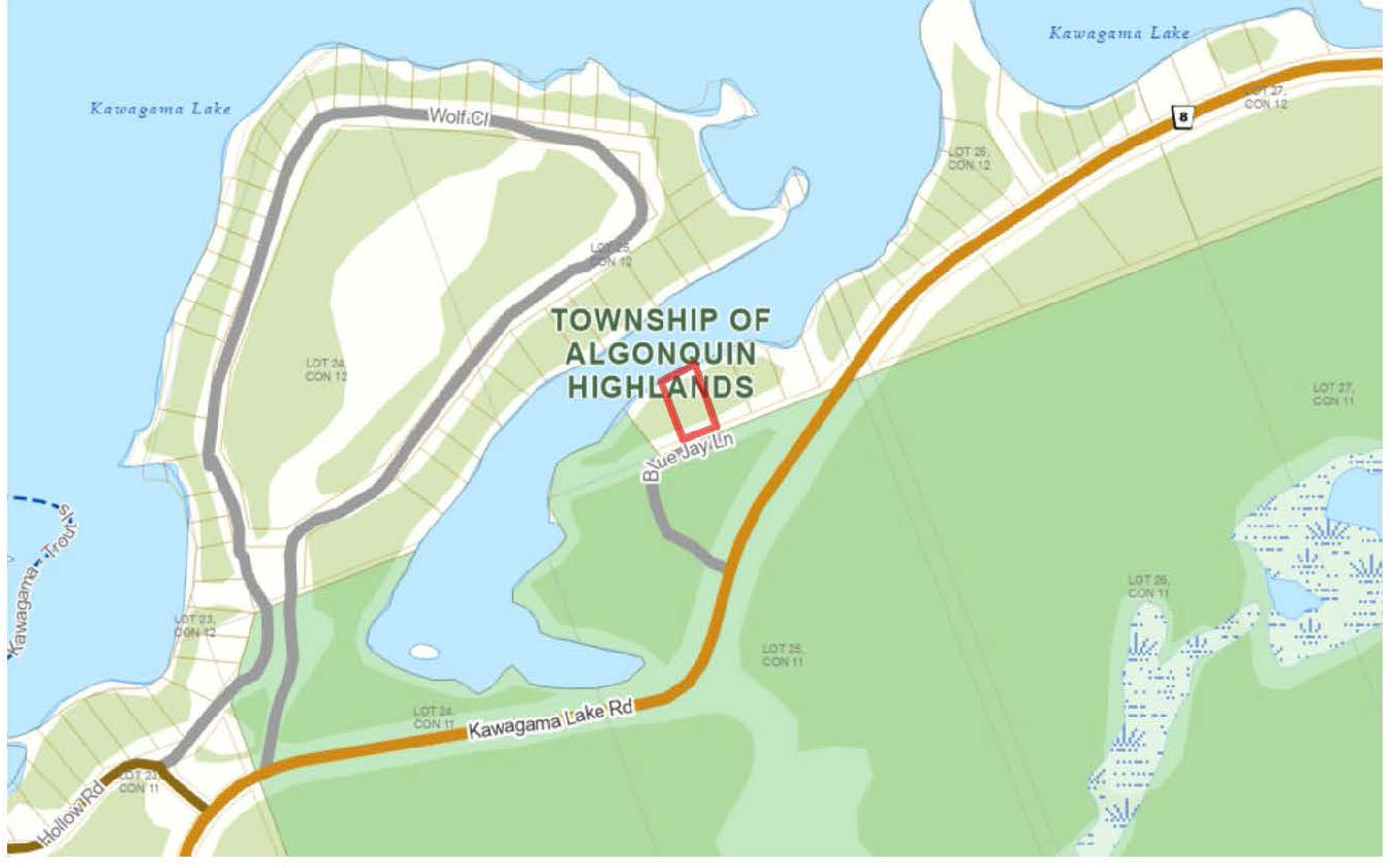 Image shows planning map of waterfront property.