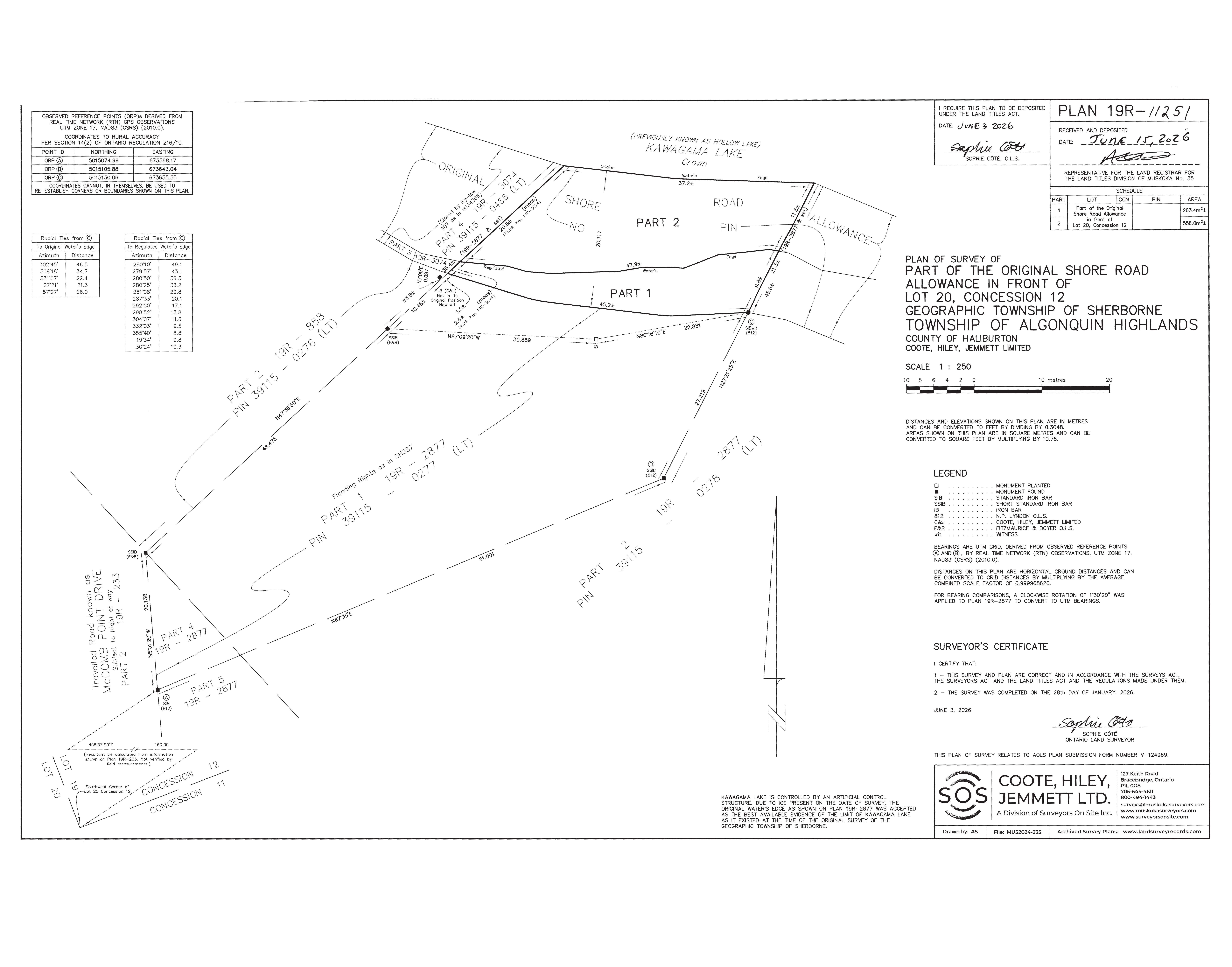 Image shows a planning map of waterfront property.