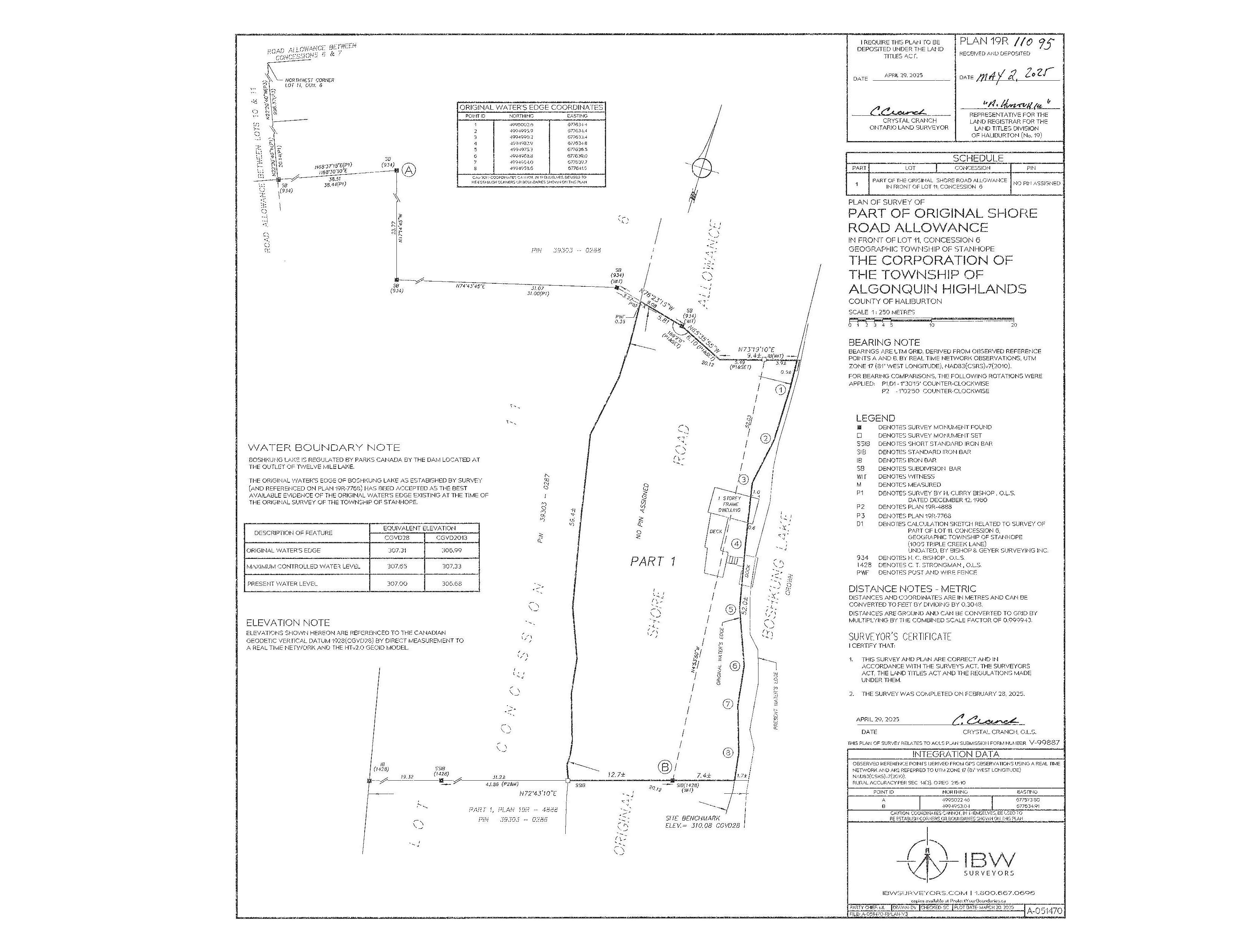 Image shows planning map of waterfront property.