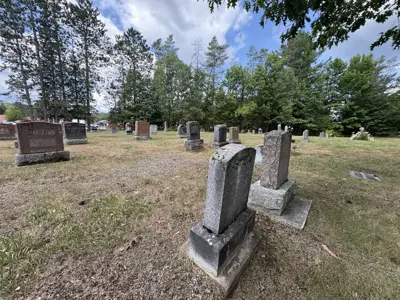 Image shows a cemetery. 