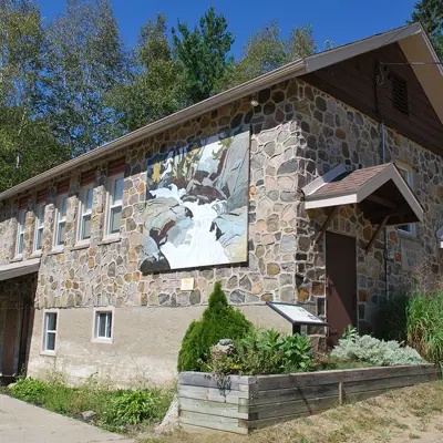 Image shows the Oxtongue Lake Community Centre. 