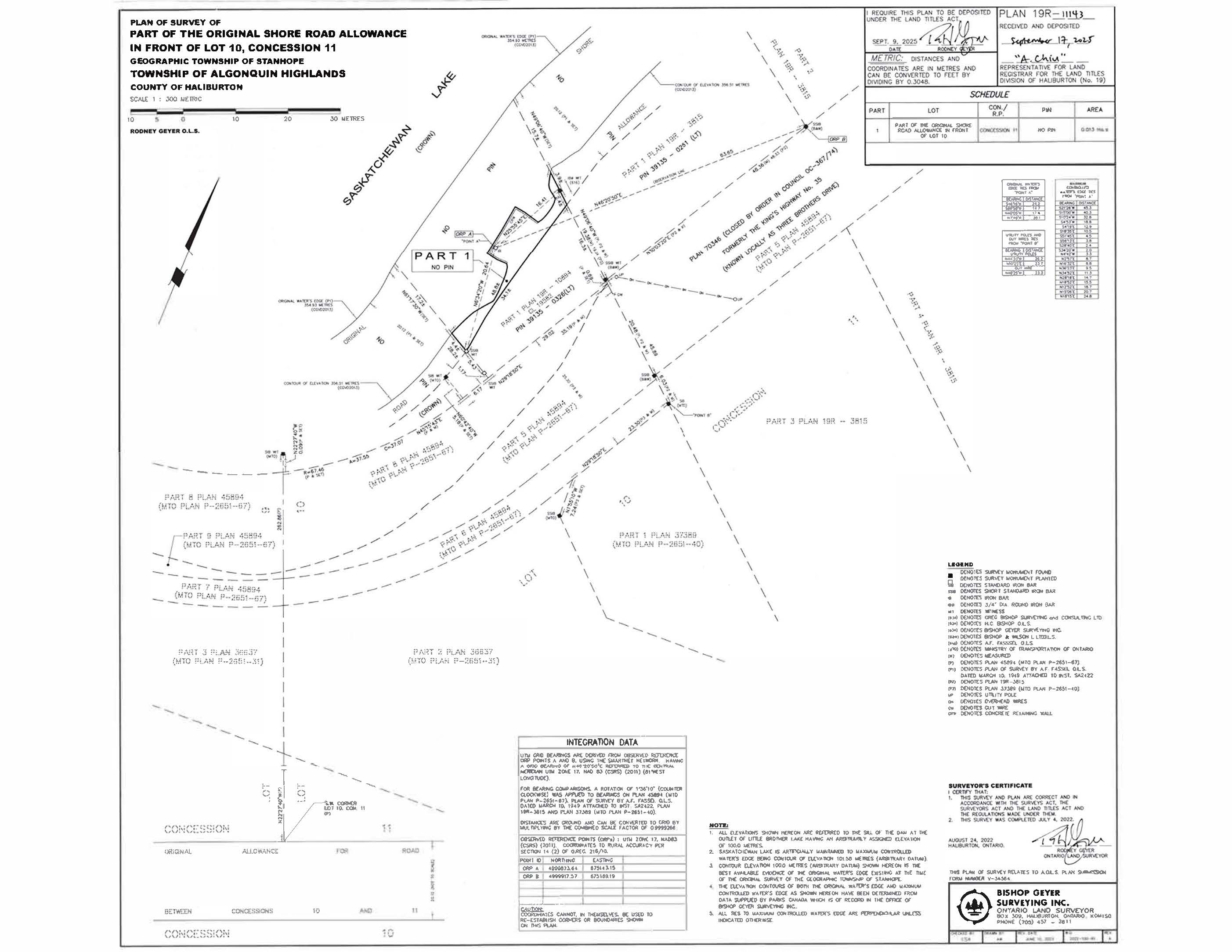 Image shows planning map of a waterfront property.
