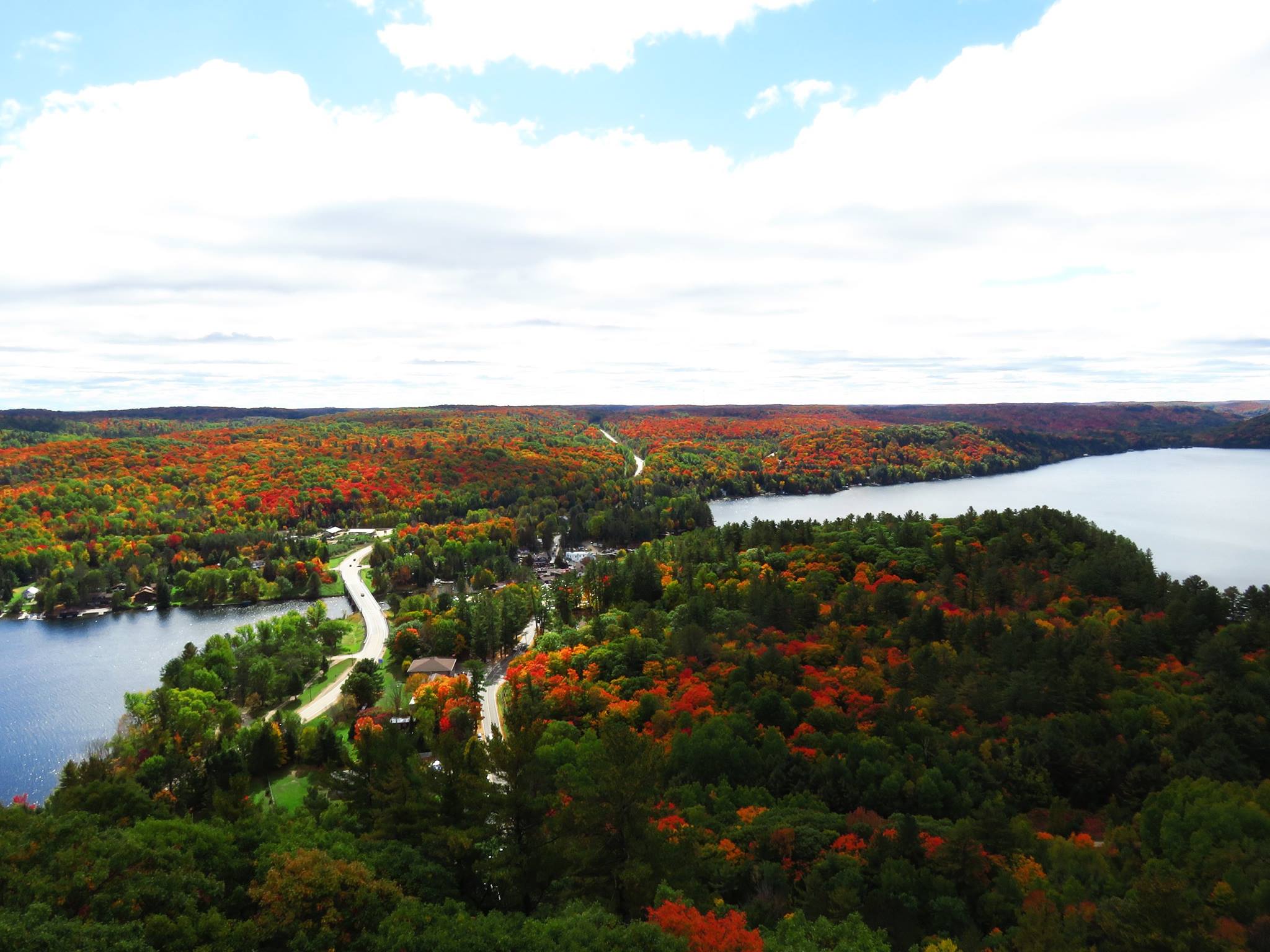 Image shows fall view from Dorset Tower.