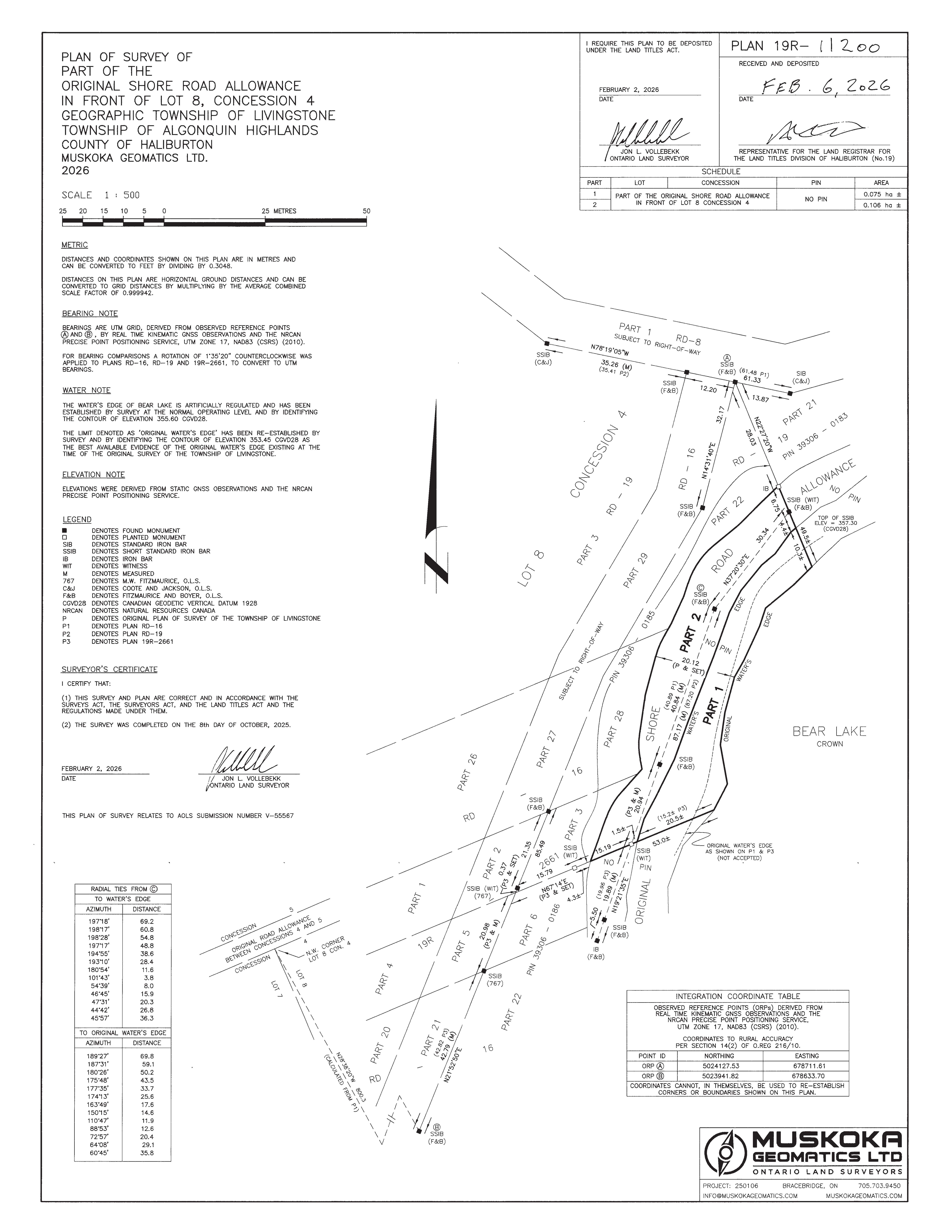 Image shows planning map of a waterfront property.