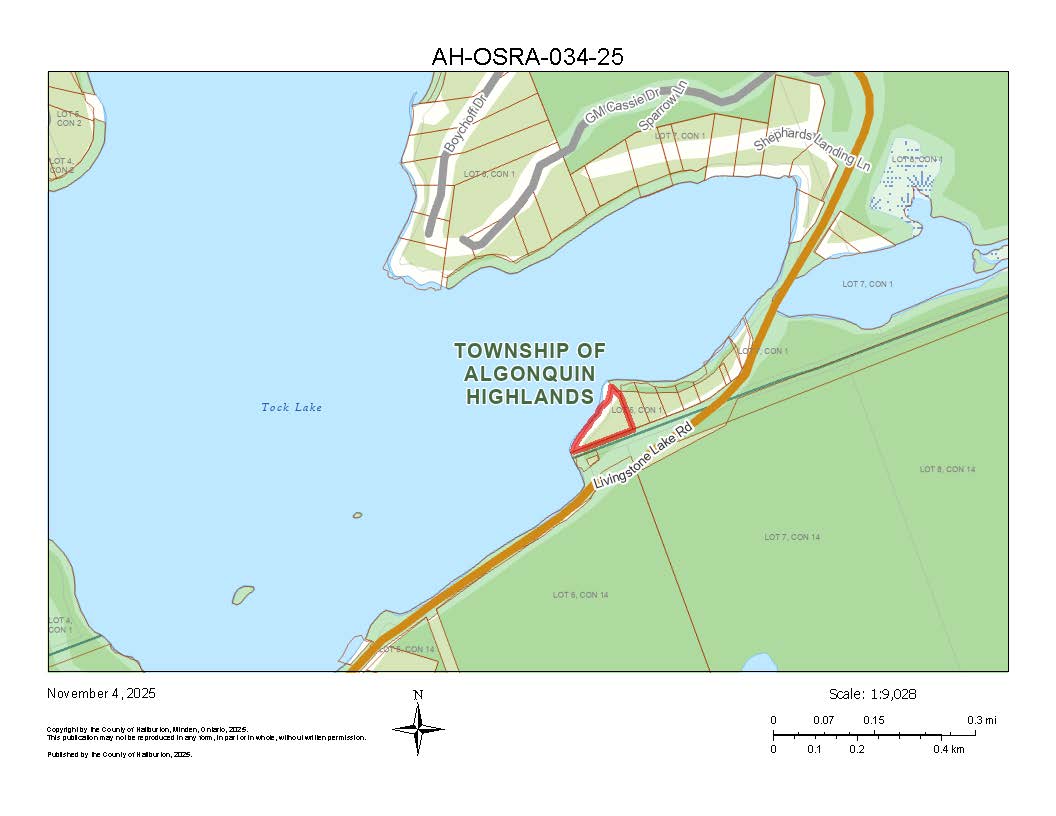 Image shows planning map of waterfront property.