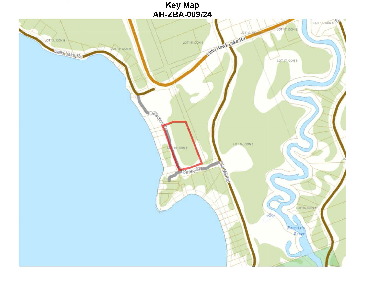 Image shows a planning map of Halls Lake.