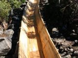 Image shows the new log chute, completed. 