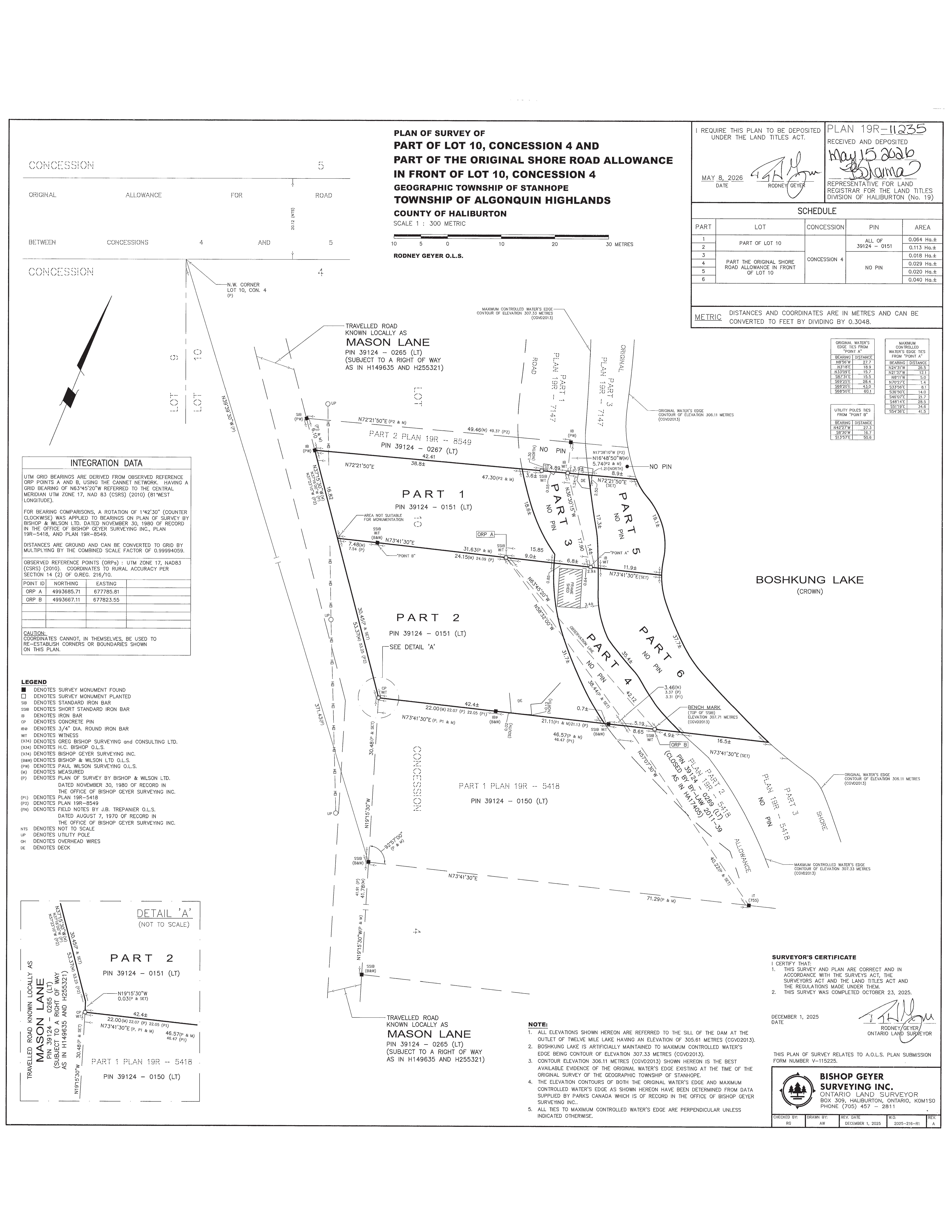 Image shows planning map of a waterfront property.
