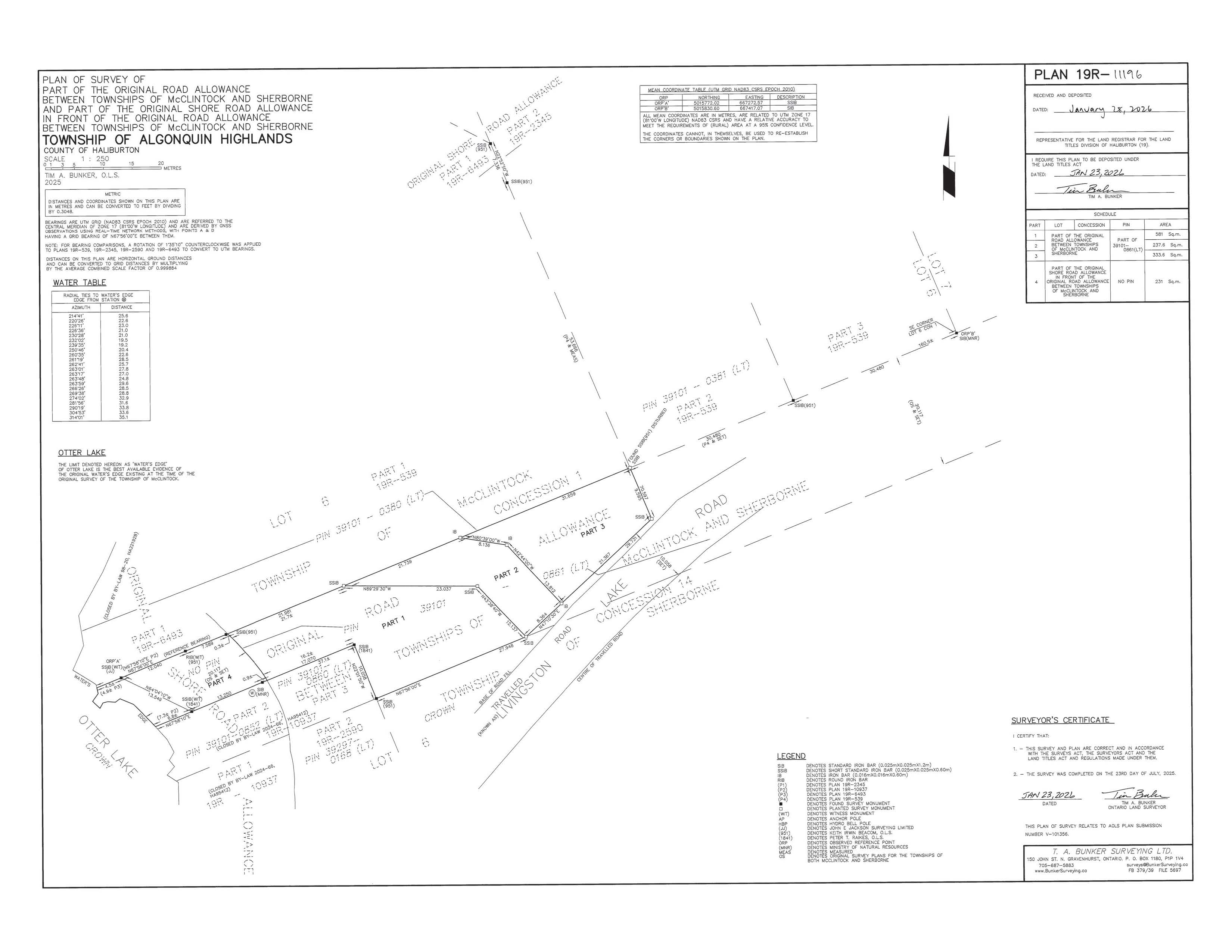 Image shows planning map of waterfront property.