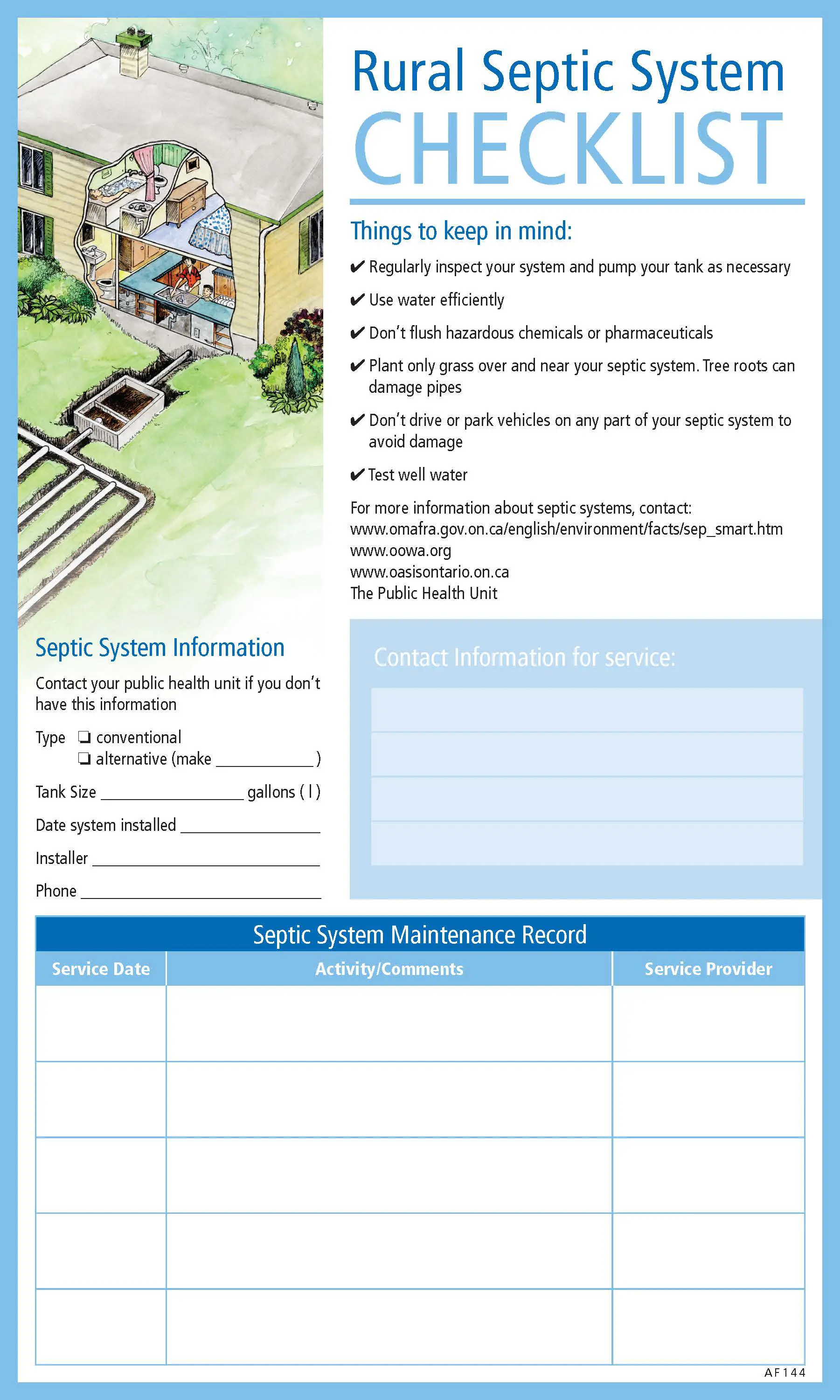 Septic Tank Inspection Sticker Sewage System Maintenance Inspection Program 2026 | Algonquin Highlands