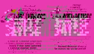 Image shows landfill pink landfill card.